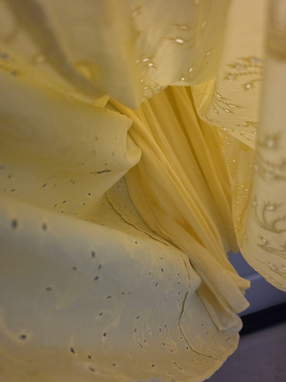 City Chic Sunlit Yellow Eyelet Tie-Front Midi Dress - Picture 9 of 10